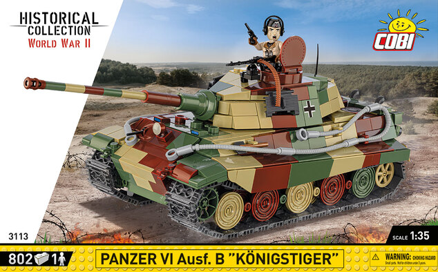 Cobi 3113 II WW Panzer VI Ausf. B Königstiger, 1:35, 802 k, 1 f