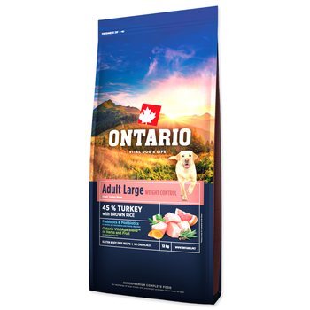 Krmivo Ontario Large Weight Control Turkey &amp; Brown Rice 12kg