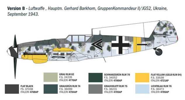 Model Kit letadlo 1483 - Bf 109 G-2/G-6 Aces (1:72)