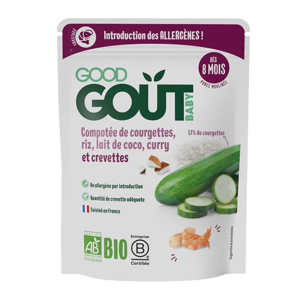 Good Gout BIO Škampi z rižou, bučko in kokosovim mlekom (190 g)