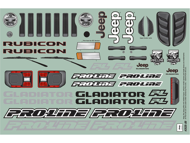 Pro-Line karosérie 1:10 Jeep Gladiator Rubicon (Short Course)