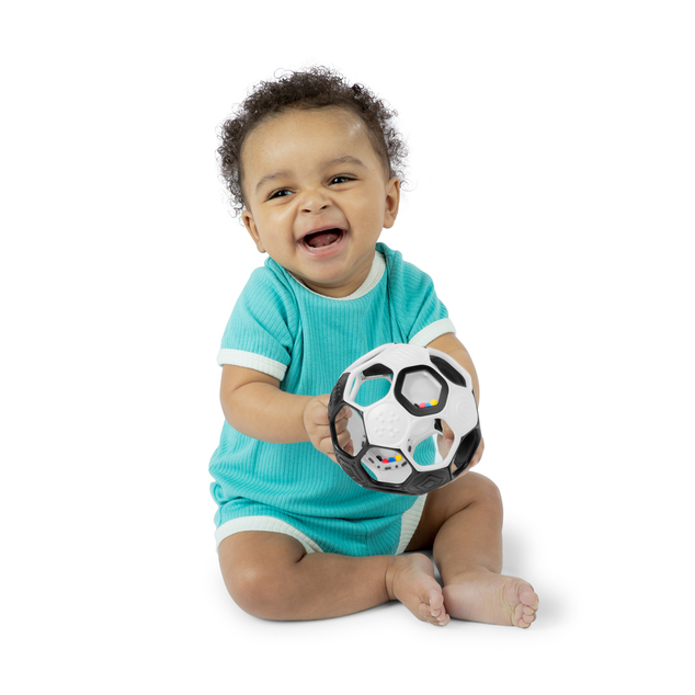 OBALL Spielzeug Oball RATTLE GOALS™ 10 cm Schwarz &amp; Weiß 0m+