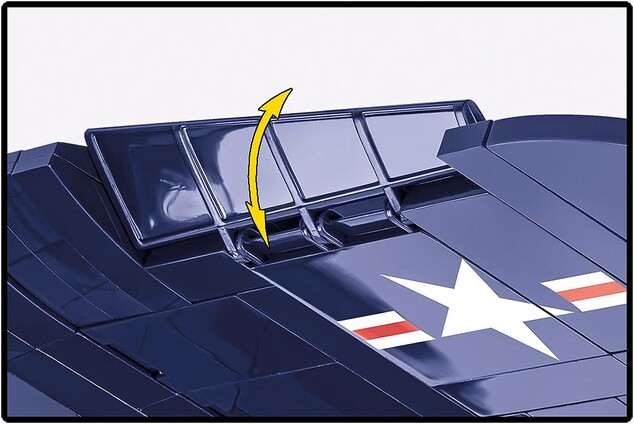 Cobi 26634 VOUGHT F4U CORSAIR FLYING BULLS, 1:32, 665 k, 1 f