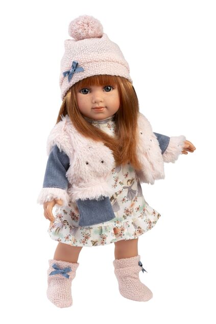 Llorens 53555 NICOLE - realistická bábika s mäkkým látkovým telom - 35 cm