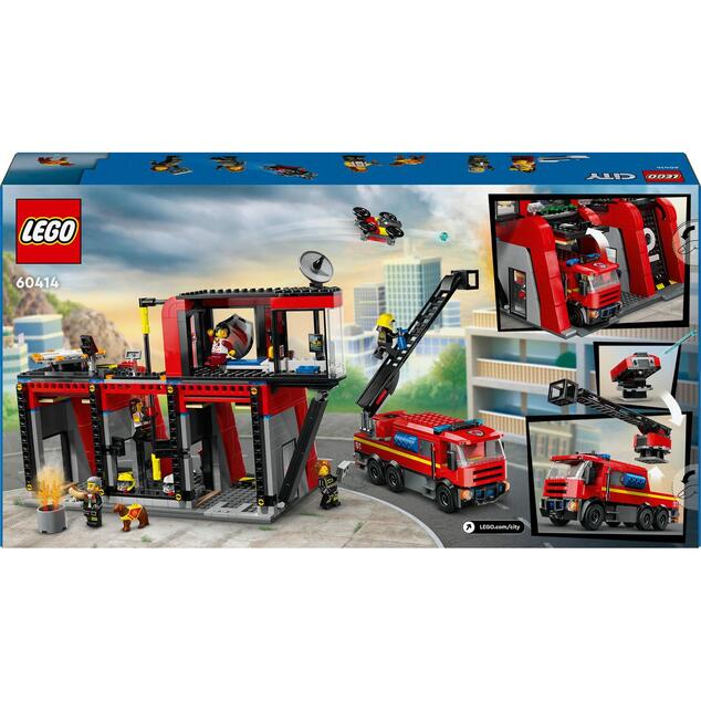 LEGO® City 60414 Estación de bomberos con camión de bomberos