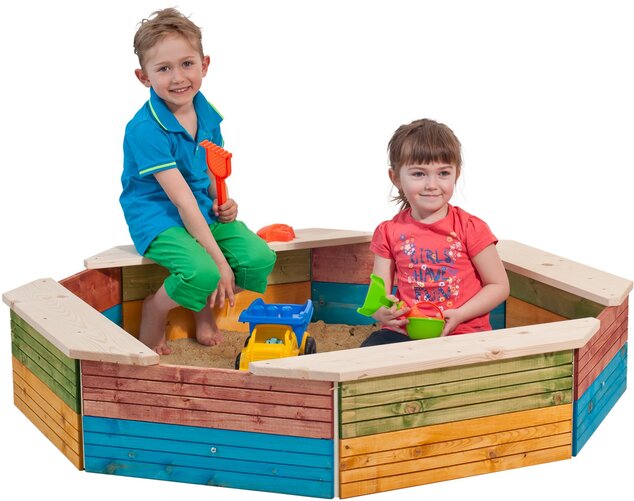 Woody Sandkasten 10310 bunt aus Holz