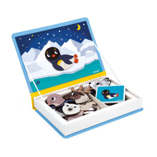 Janod Magnetibook Polárne zvieratká Magnetická kniha pre deti
