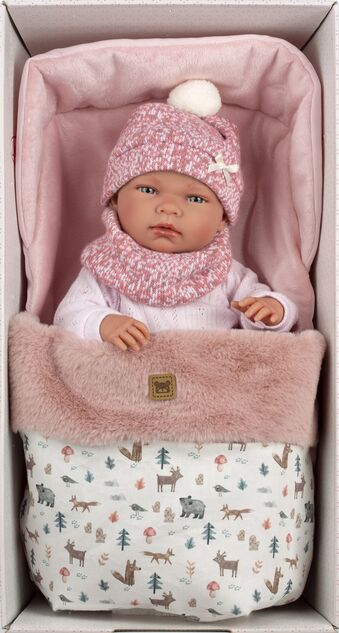 Llorens 73826 NEW BORN NIÑA - muñeca bebé realista con cuerpo de vinilo completo
