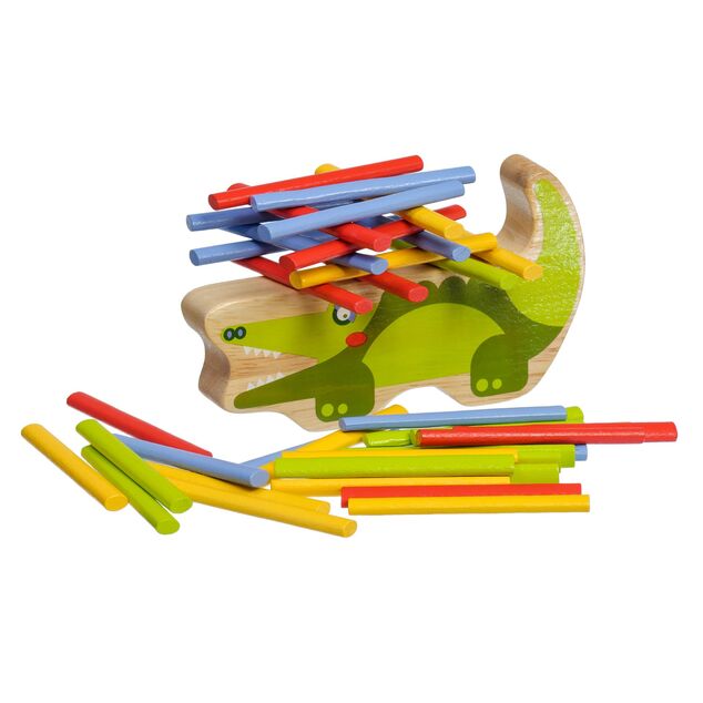 Lucy &amp; Leo 191 Krokodil - Holz-Balancespiel 41 Teile