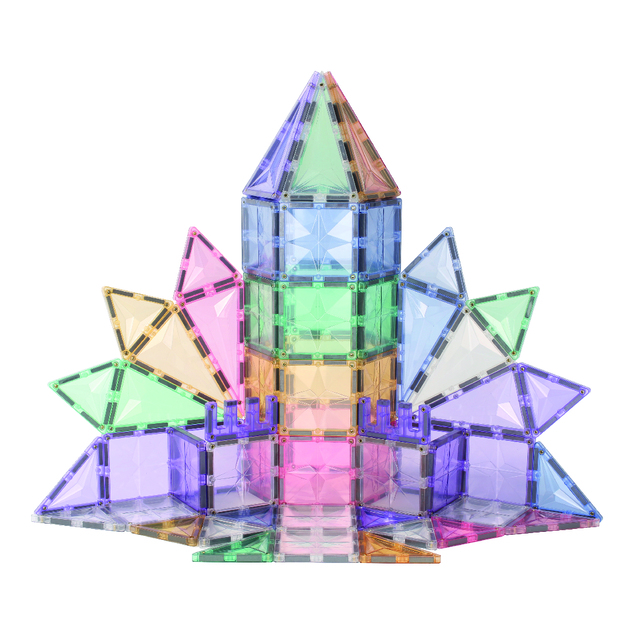 Cleverclixx Magnetická stavebnice Mega Creative Pack Pastel – 210 ks