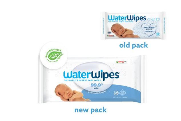 9x WATERWIPES 100% BIO odbouratelné ubrousky 60 ks