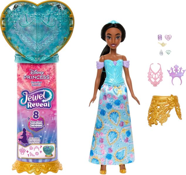Mattel Disney Princess Jewel Reveal™ Jasmine con sorpresa