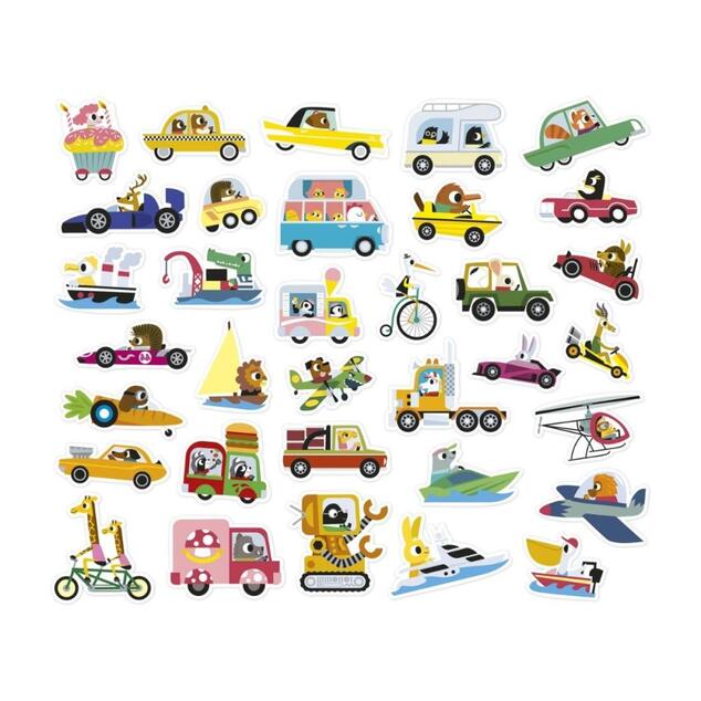 Janod Stickers Samolepky Dopravné prostiedky 200 ks