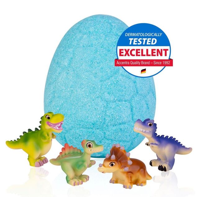 ACCENTRA Fürdőbomba habzó KOOLKIDZ meglepetés dinoszaurusszal Alma 160g