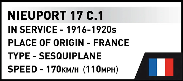 Cobi 2997 Great War - Nieuport 17 C.1 110 H.P., 1:32, 277k