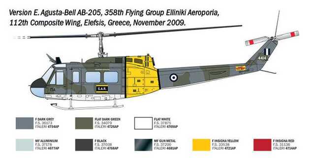 Model Kit helikopter 2845 - AB.205 / UH-1D "SAR" (1:48)