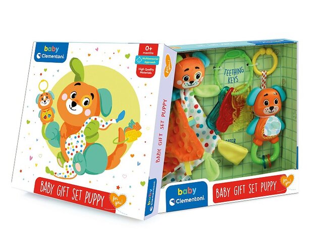 Clemmy baby - Sada môj prvý plyšák - Šteniatko v darček. kazete