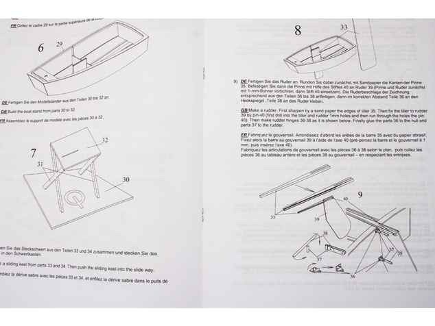 Krick Optimist plachetnica 1:10 kit