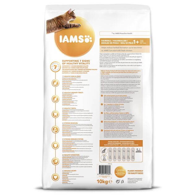 IAMS Cat Adult Hairball Chicken 10kg