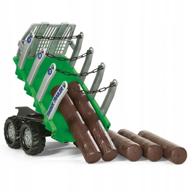 Rollytoys Vlečka s kladami Timber Trailer 2-os-zelená