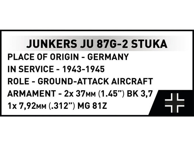 Cobi II WW Junkers JU 87G-2 STUKA, 1:32