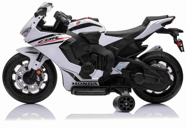 Elektrická Motorka HONDA CBR 1000RR, Licencované, 12V batéria, Plastové kolesá, biela