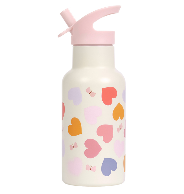A Little Lovely Company - bouteille en acier inoxydable, 350 ml - cœur