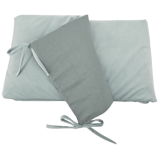 EKO Ograja za posteljico bombažni žamet Olive Green 180cm