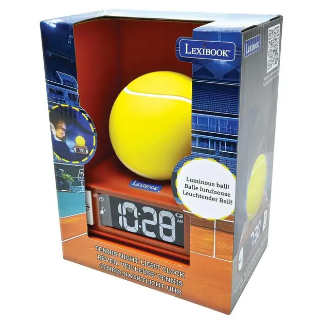 Budík s nočným 3D svetlom Tenis