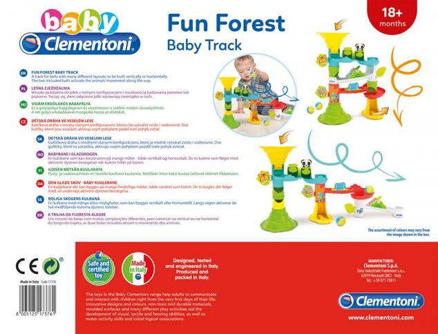 Clementoni Baby veľká guličková dráha so zvieratkami