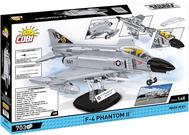 Cobi Armed Forces F-4 Phanthom II, 1:48, 703 k