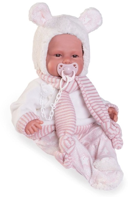 Antonio Juan 18305 BABYDOO - realistische Puppe mit Geräuschen und weichem Stoffkörper - 50 cm
