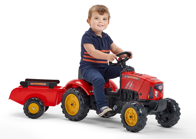 Falk Šliapací traktor 2030AB SuperCharger s vlečkou a otváracou kapotou
