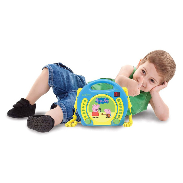 Lexibook Tragbarer CD-Player mit 2 Mikrofonen Peppa Pig