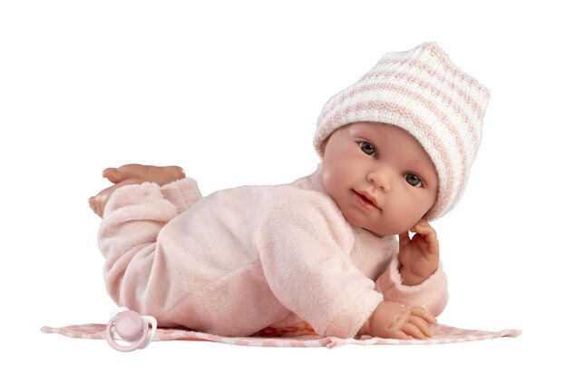 Llorens 63812 NEW BORN - muñeca bebé realista con sonidos y cuerpo de tela suave