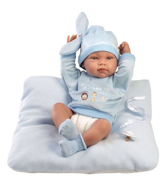 Llorens 84345 NEW BORN NIÑO - muñeca bebé realista con cuerpo de vinilo completo