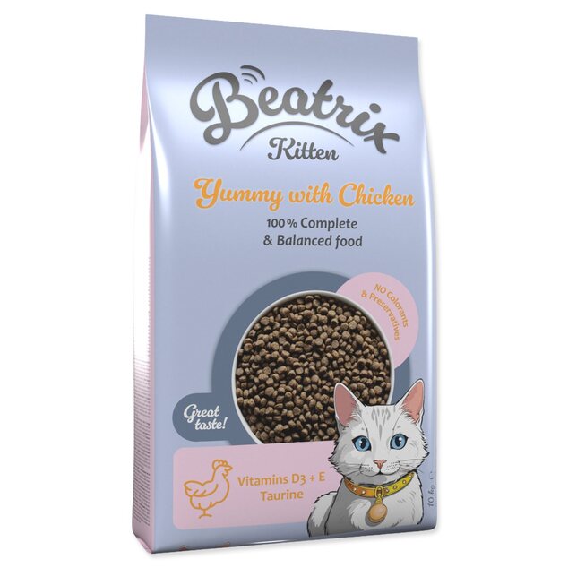 Krmivo Beatrix Kitten s kuracím mäsom 10kg