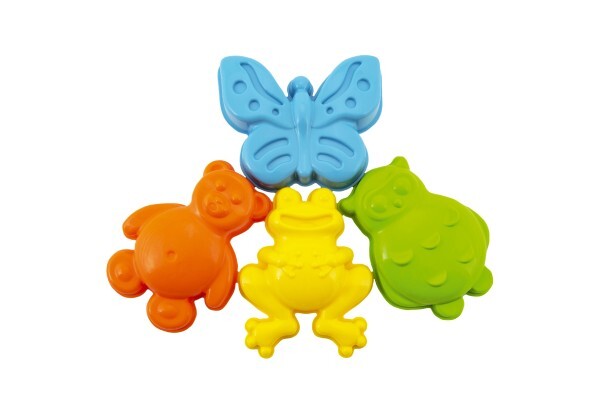 Formičky Bábovky na piesok plast zvieratká 4 ks