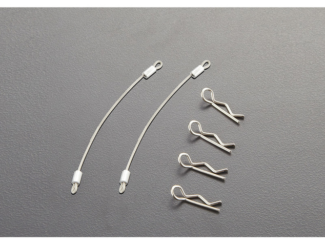 Killerbody-Karosserieclips (4), Stahl. Kabel 80 mm (2)