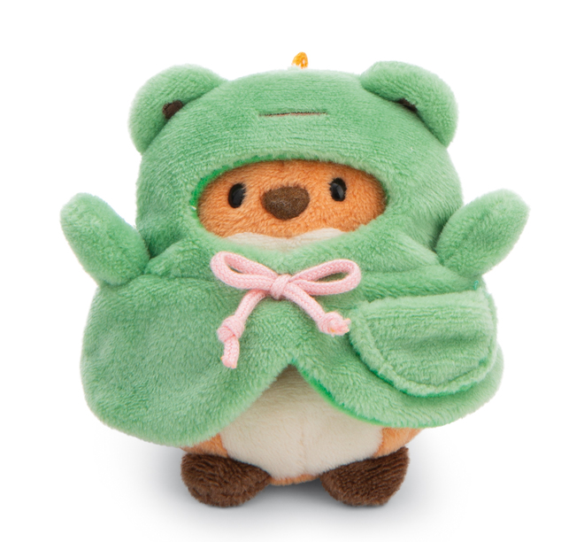 NICI plyš MyMochi Líška Geeks 8cm v kostýme žabky a videohrou, set darčekové balenie