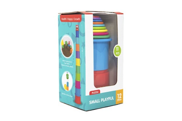 Kubus pyramída skladačka guľatá plast 11ks