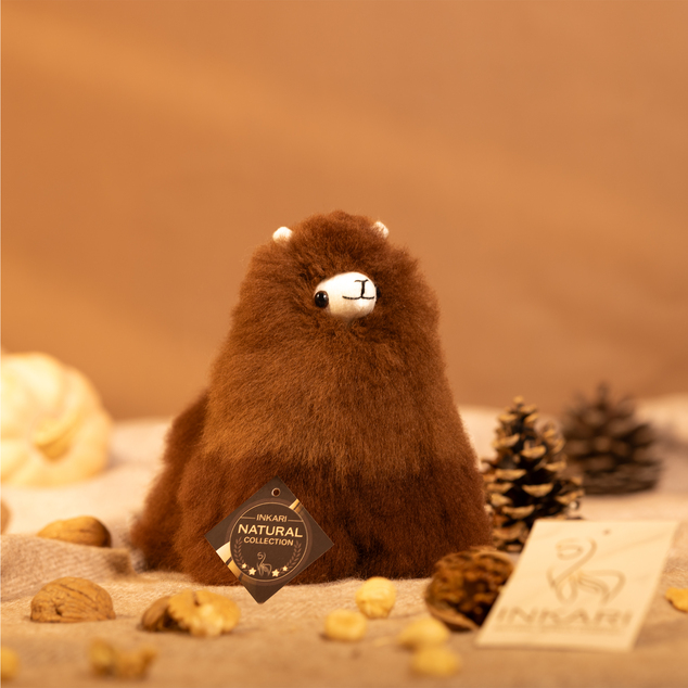 INKARI Jucărie de pluș Alpaca Mini Caramel 15cm