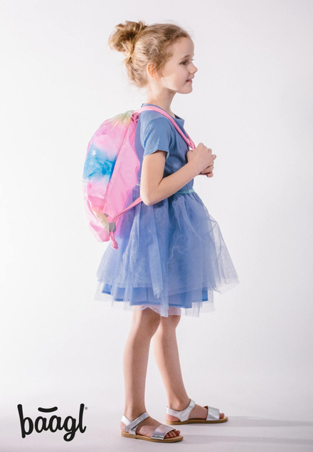 TASCHE mit Reißverschlussfach Rainbow Unicorn