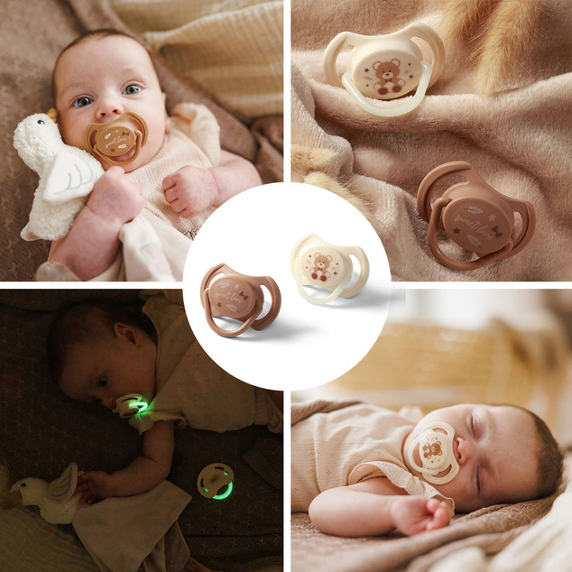 BABYONO Cumlíky silikónové symetrické 0-6m, 2 ks