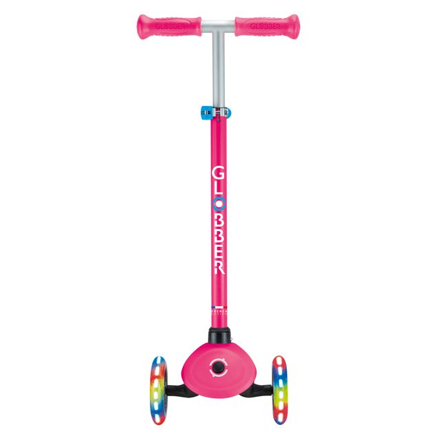 Globber detská trojkolesová kolobežka - Primo Lights V2 - Svietiace Kolieska - Fuchsia