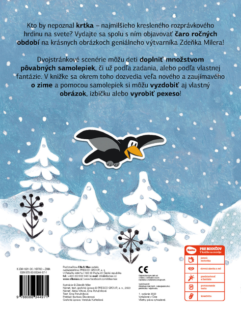 KRTKO a ZIMA  Kniha samolepiek