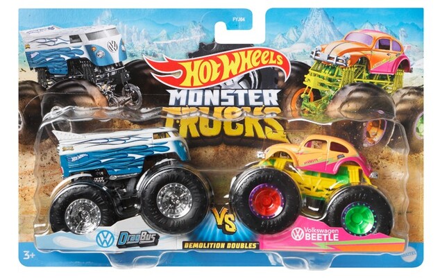 Mattel Hot Wheels Monster trucks demolačné duo asst