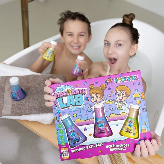 ACCENTRA Fürdőszórakoztató készlet KOOLKIDZ 3x habzó fürdősó, 3x80g