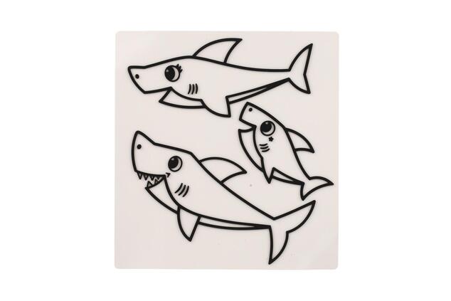 Adesivi per finestre e album da colorare Baby Shark con colori 25x26,5x5cm