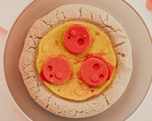 Kinetic Sand výroba pizze